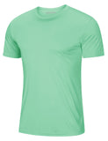 Soft Summer T-shirts Men's Anti-UV Skin Sun Protection Performance Shirts Gym Sports Casual Fishing Tee Tops Mart Lion Mint Green CN L (US M) China