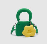  Women Bag Summer Small Square Bag Niche Green Handbag Small Smiley Shoulder Tote Bag Mart Lion - Mart Lion
