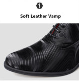 Black Formal Shoes for Men's Pointed Leather Elegant Dress Shoes Lace-up Heel Shoe zapatos hombre vestir Mart Lion   