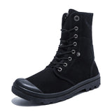  Men's Outdoor Shoes Boots Thick Soled High Top Canvas Flanging Sneakers Mart Lion - Mart Lion