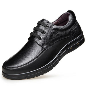 Men's Genuine Leather Handmade Shoes Soft Anti-slip Rubber Office Loafers Casual Leather Soft Mart Lion Black 5.5 