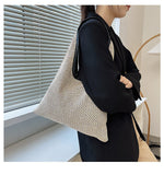 Women Straw Underarm Bag Female Trendy Handbags Simple Casual Large-capacity Shoulder Bags Mart Lion   