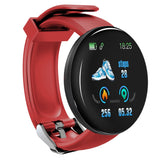 D18 Smart Watch Men's Women Smartwatch Blood Pressure Waterproof Digital Watches Sports Fitness Tracker Watch for apple watch band Mart Lion red  