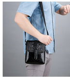  Luxury Vintage Man's Shoulder Bag PU Leather Solid Soft Style men's Messenger Crossbody Bags Casual Handbag Mart Lion - Mart Lion
