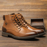 Men's Brogue Ankle Boots Retro Mart Lion Brown 659 40 