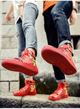 Superstar High top Men's Shoes Couple Red Sneakers Mirror Luxury Designer Skateboard Vulcanized Sneakers Mart Lion - Mart Lion