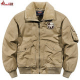 Winter Jacket Men's Cotton Padded Warm Thicken Parkas Coat Casual Cargo Coats Streetwear Military Clothing Mart Lion   