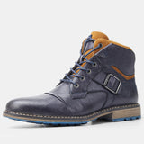 Leather Boots Brand Ankle Mart Lion blue 626 8 