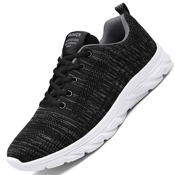 Men's Leather Walking Jogging Sneakers Running Sport Shoes Black Lightweight Athletic Trainers Breathable Mart Lion   