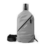 Canvas Chest Bags For Men's Phone Chest Pouch Casual Waist Bags Pattern Fanny Pack Male Shoulder Bags Leisure Mart Lion Gray chest bag (20cm<Max Length<30cm) 