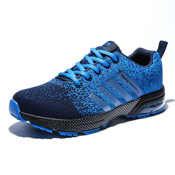  Running Shoes Men's Sneakers Fitness Breathable Air Cushion Outdoor Platform Flying Woven Lace-Up Shoes Sports Mart Lion - Mart Lion