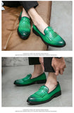 Loafers Men Shoes PU Solid Color Classic Casual Banquet Fringe Dress Mart Lion   