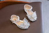  Girls Sequin Lace Bow Kids Shoes Girls Cute Pearl Princess Dance Single Casual Children's Party Wedding Mart Lion - Mart Lion