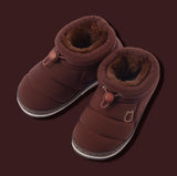 Winter Baby Girl Shoes Non-slip Plush Warm Home Shoes Girls Sneakers Cute Short Boots Indoor Boys Loafers Cotton Shoes Mart Lion 22-23 insole 14 cm SWB001 Brown 