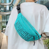 men's Bag Casual Canvas Waist Bags For Chest Bag Trendy Leisure Shoulder Chest Phone Purse Young Boy Sport Pack Mart Lion   