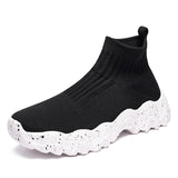 Sock Sneakers Men's Breathable Running Sports Shoes Unisex Light Soft Thick Sole Hole Couple Athletic Sneakers Women Mart Lion Sky Blue 4 