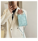 Braided Cell Phone Bag Female Summer Handheld Small Square Bag Korean Version Mart Lion   