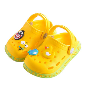 Cartoon Pattern Hole Shoes Children Slippers Boys and Girls Anti Slip Soft Sole Indoor Anti Collision Baby Sandals  Mart Lion