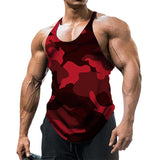 Summer Camouflage Vest Men's Tank Top Breathable Bodybuilding Tee Gym Vest Sleeveless Men T-shirt Crew Neck Fitness Tee Mart Lion   