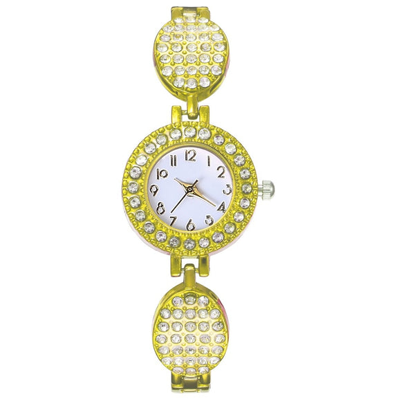 Luxury Women Quartz Watches Ladies Stainless Steel Rhinestone Bracelet Gifts Dress Wristwatches Mart Lion C1 Gold China 