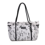 Canvas Bags For Women Trendy Large-Capacity Shoulder Handbags Graffiti Tote Bag Mart Lion Graffiti  