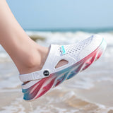 Unisex Summer Sandals Women Men's Platform Slippers Beach Eva Sole Slide Sandal Clogs Mart Lion White 36 
