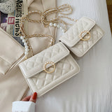 Summer Mini Small Handbags Tide Pearl Chain Bags Women Bag Versatile White Single Shoulder Crossbody Handbag Mart Lion White small  