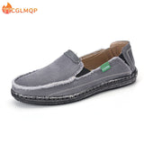 Summer Men's Denim Canvas Shoes Lightwight Breathable Beach Casual Slip On Soft Flat Loafers Mart Lion   