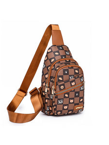 Women Bags Female Chest Bags Sports Shoulder PU Leather Zipper Messenger Kawaii Crossbody Pack Mart Lion Auburn 18cm6cm30cm 
