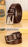  Men's Belt Genuine Leather Strap Luxury Alloy Pin Buckle Casual Jeans Cummerbunds Ceinture Homme Mart Lion - Mart Lion