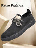 Men's Genuine Leather Shoes Luxury Desiginer Boat Casual Rubber Board