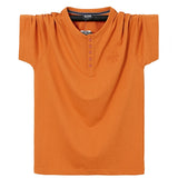 Summer Cotton White Solid T Shirt Men's Causal O-neck T-shirt Classical Oversized Men's Streetwear Top Tees Mart Lion Orange M 