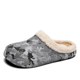 Men's Slippers Winter Warm Furry Slippers Waterproof Indoor Home Cotton Shoes Fur Loafers Casual Plush Winter House Footwear Mart Lion Gray 10 38 