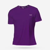 Multicolor Quick Dry Short Sleeve Sport T Shirt Gym Jerseys Fitness Shirt Trainer Running Men's Breathable Sportswear Mart Lion Purple M 