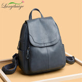 Women Large Capacity Backpack Purses Leather Female Vintage School Bags Travel Bagpack Ladies Bookbag Rucksack  Mart Lion
