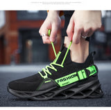  Summer Men's Breathable Running Shoes Blade Running Sneakers Lightweight Mesh Walking Gym Mart Lion - Mart Lion