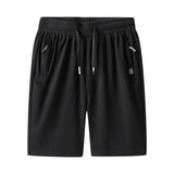 Men's Shorts Hot Summer Casual Cotton Style Boardshort Bermuda Drawstring Elastic Waist Breeches Beach Shorts Mart Lion Black L 