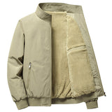 Large Winter Jacket Men's Streetwear Casual Warm Corduroy Outwear Thick Cotton-Padded Varsity Coat Parkas Mart Lion Khaki M 