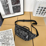  Men's Waist Bag Casual Canvas Boy Fanny Pack Male Leisure Chest Bags Trendy Shoulder Chest Phone Purse Mart Lion - Mart Lion