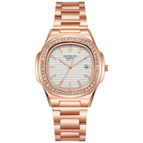 Men Watch Casual Quartz Diamond Women Watches Stainless Steel Diamond Multi-function reloj de mujer Mart Lion C6  