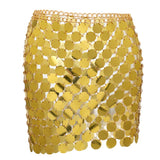  Shiny Plastics Sequins Belly Chain Disc Skirt for Women Waist Chain Dress Body jewelry Rave Festival Clothing Mart Lion - Mart Lion