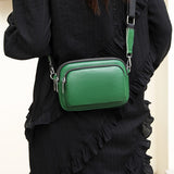  Women Bags Genuine Leather Simple Design Trend Crossbody Bags Female Cowhide Shoulder Bag Green Ladies Mart Lion - Mart Lion