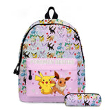 Pokemon Children's School Backpack Storage Bag Kawaii Pikachu Pencil Case Anime Doll Travel Bag Boy Of Girl Toys Xmas Mart Lion E  