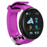 D18 Smart Watch Men's Women Smartwatch Blood Pressure Waterproof Digital Watches Sports Fitness Tracker Watch for apple watch band Mart Lion purple  