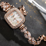 Rhinestone Women Watches Rose Gold Classic Bracelet Female Geneva Clock  reloj mujer Mart Lion   