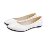 Leather Flat Shoes Pointed Toe Woman Loafers Autumn Casual Shoes Women Flats Candy Color Sweet Flats Mart Lion   
