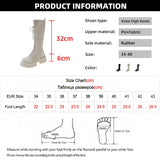  Long Boots Women Thick-soled Stretch Knitted Knee High Boots Mart Lion - Mart Lion