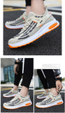 Men's Sports Casual Shoes Flying Women Breathable Mesh Lace Up Running Shoes Cross Border Mart Lion   