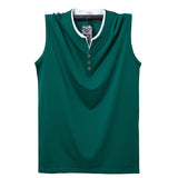Men's Sleeveless Cotton Tank Top Solid Muscle Bodybuilding Vest Undershirts O-neck Gym Clothing T-shirt Street Workout Vest Mart Lion Green L 