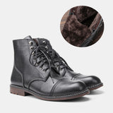 Natural Wool Winter Boots Men's Warm Cow Winter Leather Shoes Mart Lion 8101 40 China